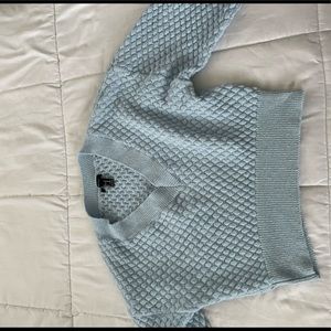 Light blue cropped sweater